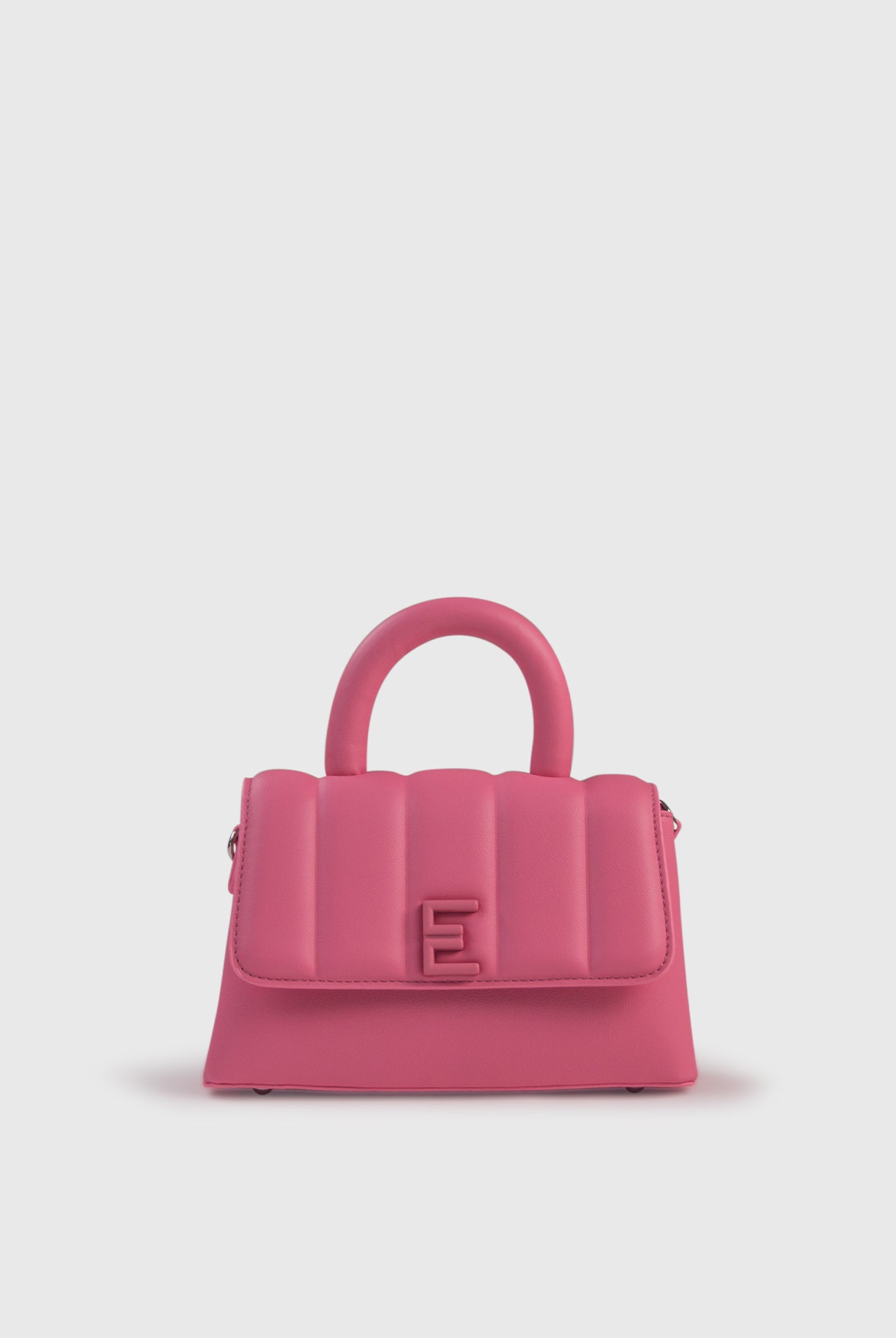 EVA MINI Rosa - Borsa in similpelle premium con patta trapuntata | ENPOSH