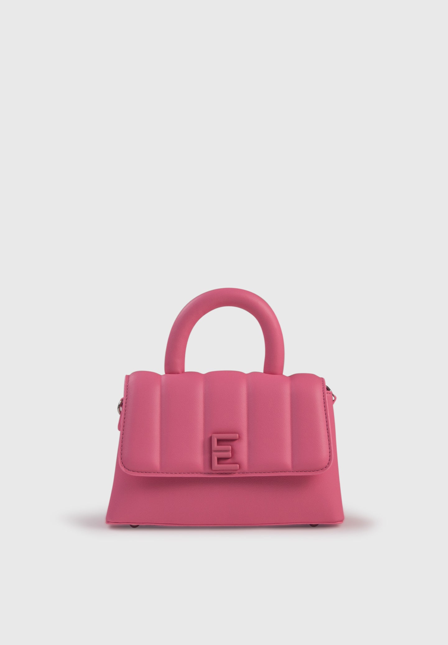 EVA MINI Rosa - Borsa in similpelle premium con patta trapuntata | ENPOSH