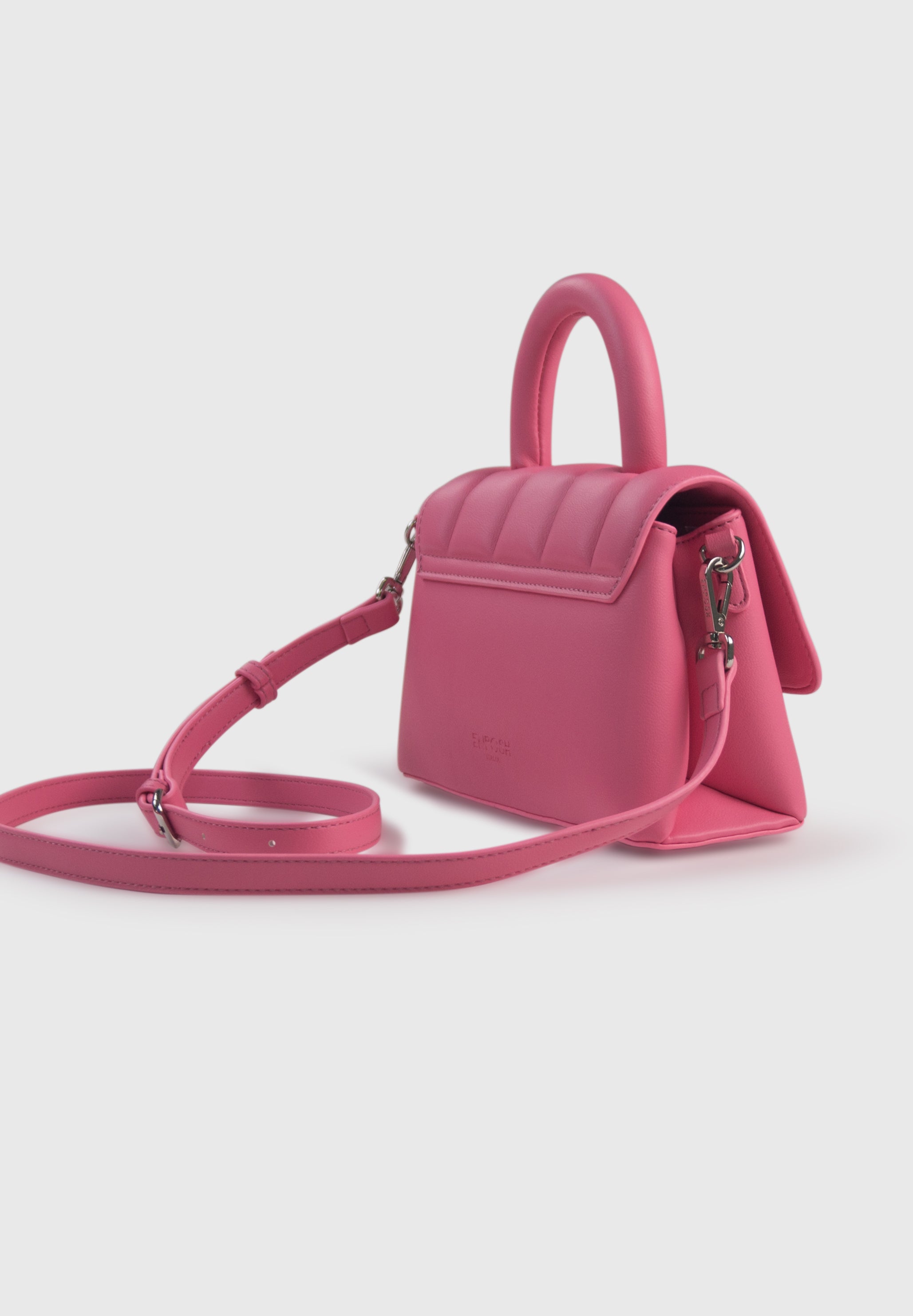 EVA MINI Rosa - Borsa in similpelle premium con patta trapuntata | ENPOSH