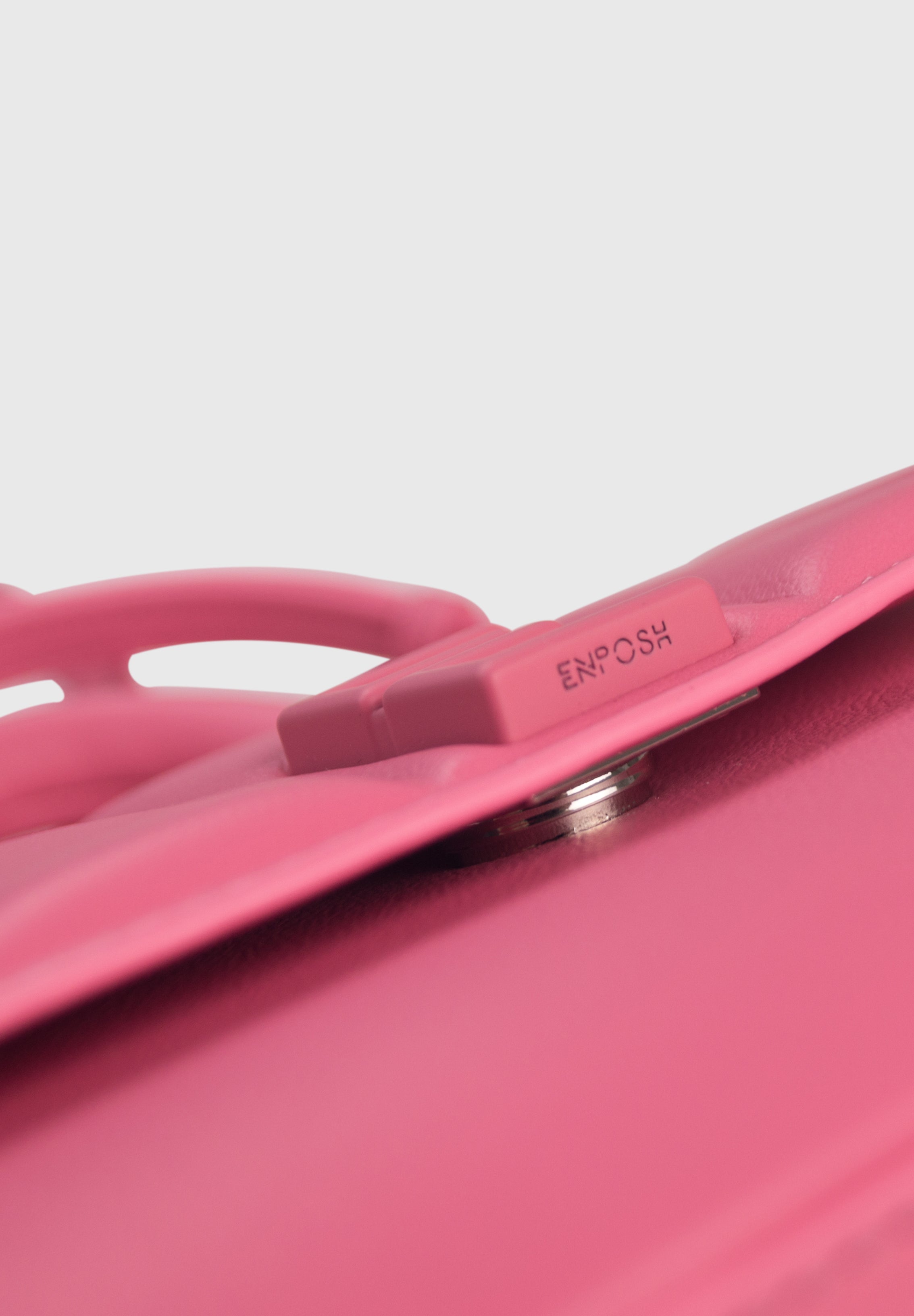 EVA MINI Rosa - Borsa in similpelle premium con patta trapuntata | ENPOSH