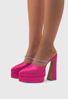 PANDORA Rosa - Mules tacchi alti con plateau | ENPOSH