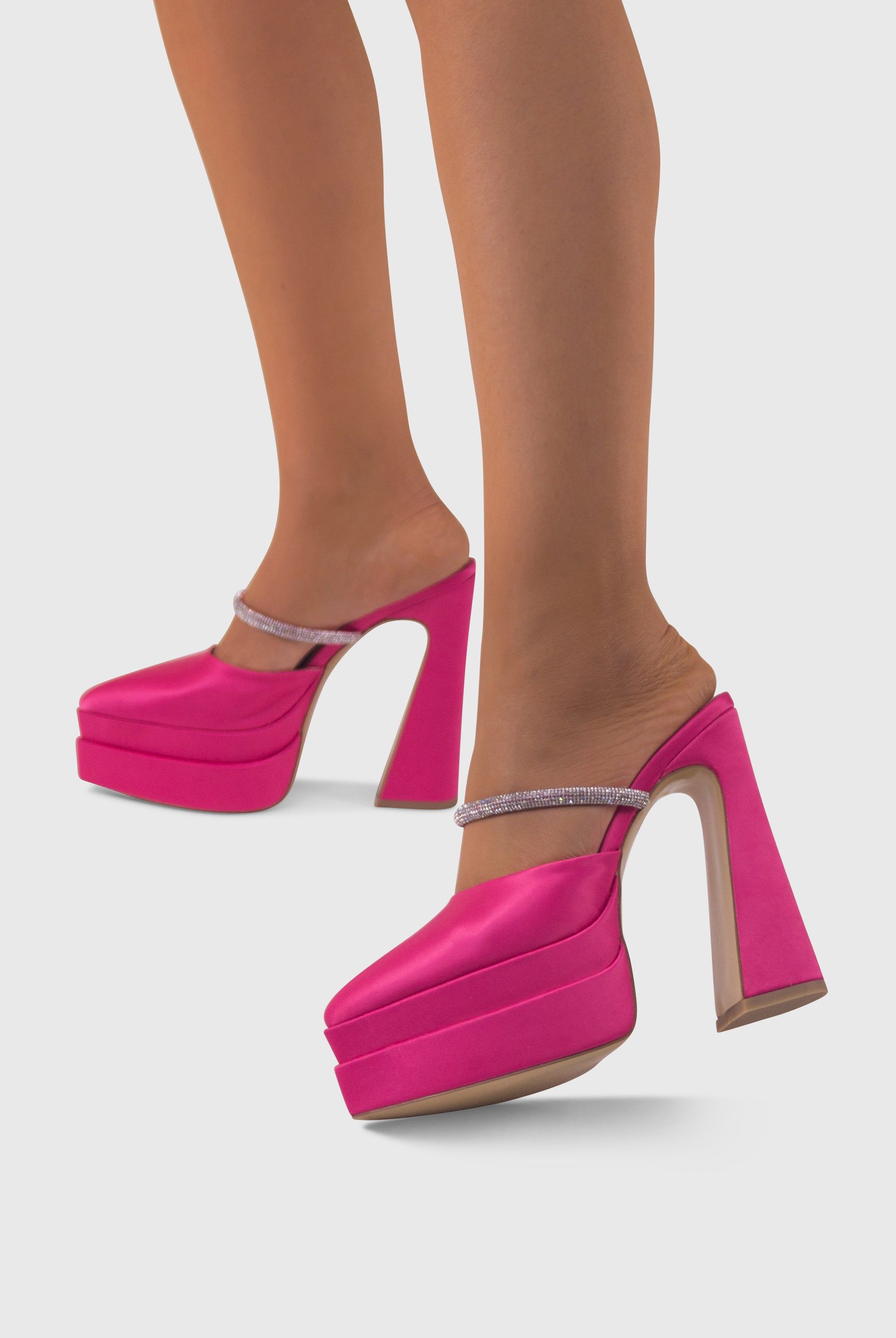 PANDORA Rosa - Mules tacchi alti con plateau | ENPOSH