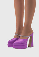 PANDORA Lilla - Mules tacchi alti con plateau | ENPOSH