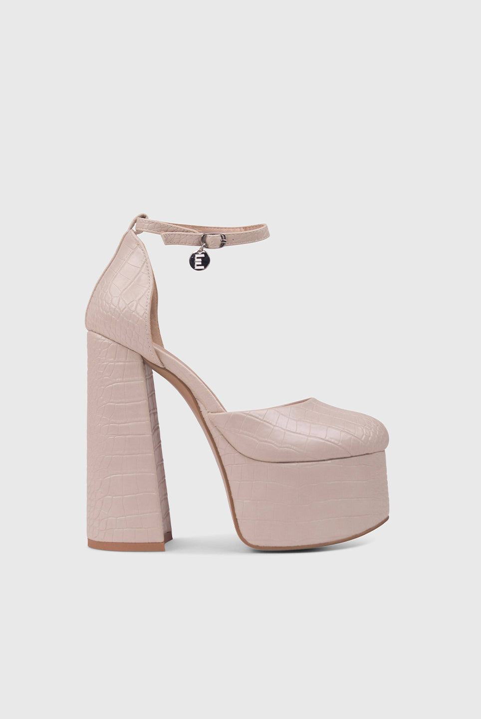 PAMY CREMA CROC - Décolléte punta tonda plateau alto | ENPOSH