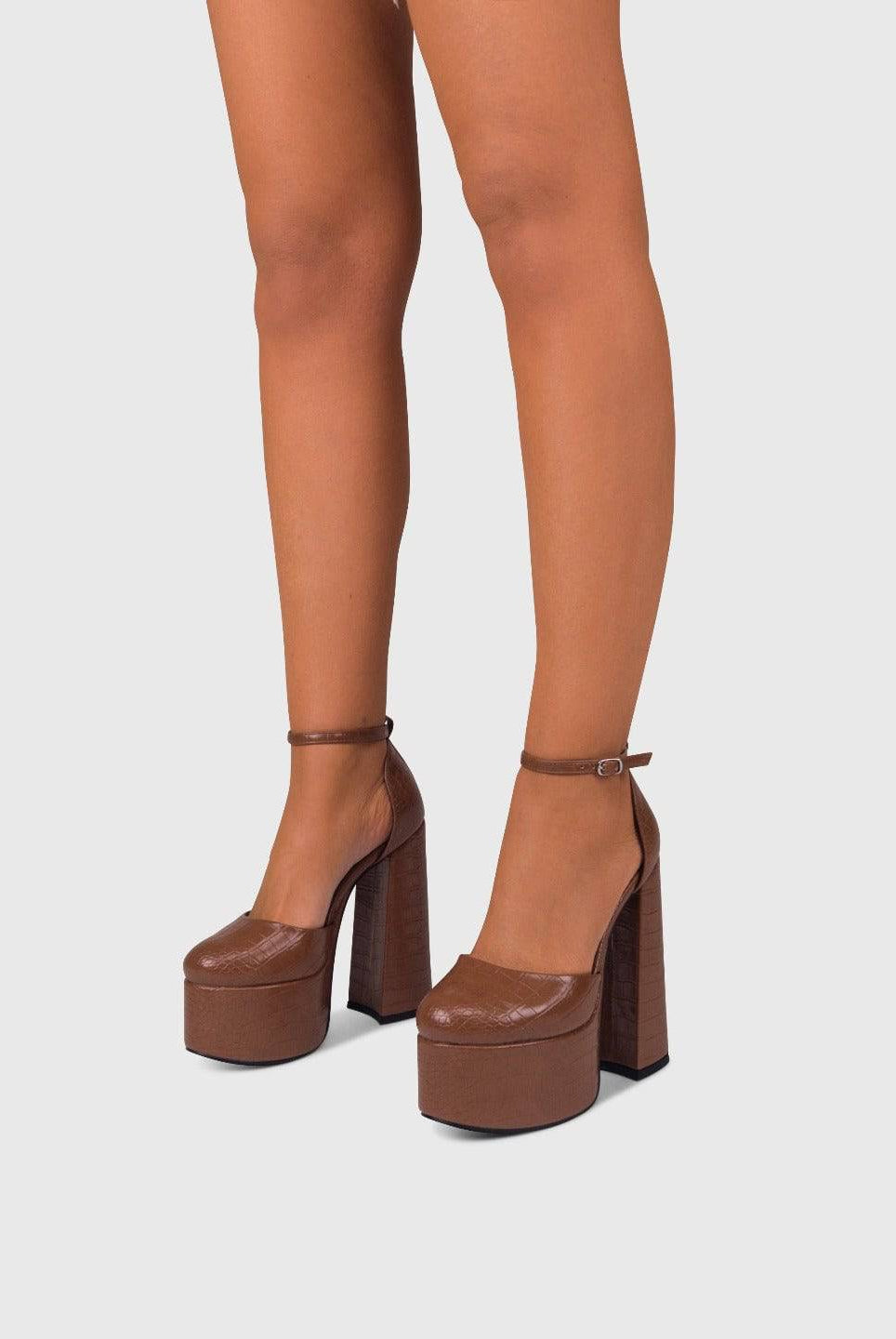 PAMY CHOCO CROC - Décolléte punta tonda plateau alto | ENPOSH