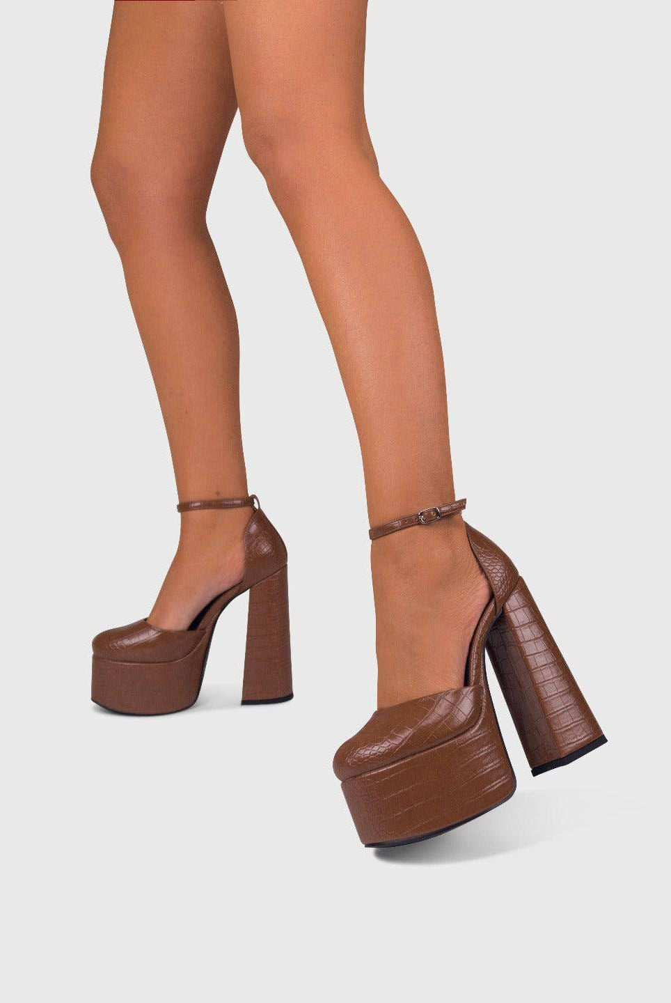 PAMY CHOCO CROC - Décolléte punta tonda plateau alto | ENPOSH