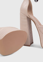PAMY CREMA CROC - Décolléte punta tonda plateau alto | ENPOSH