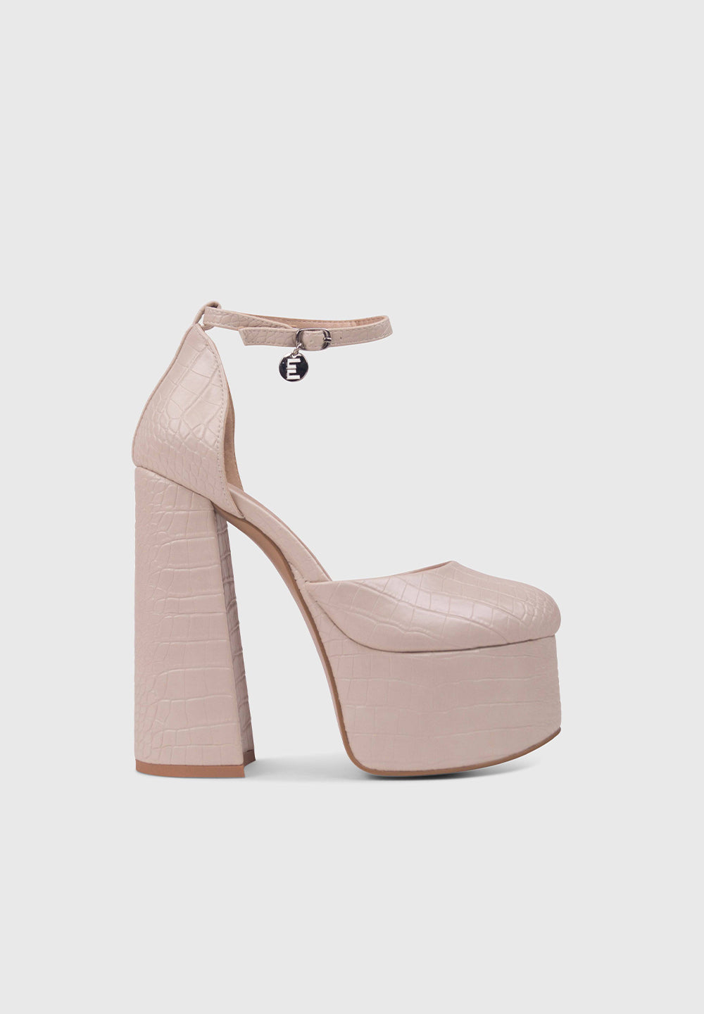 PAMY CREMA CROC - Décolléte punta tonda plateau alto | ENPOSH
