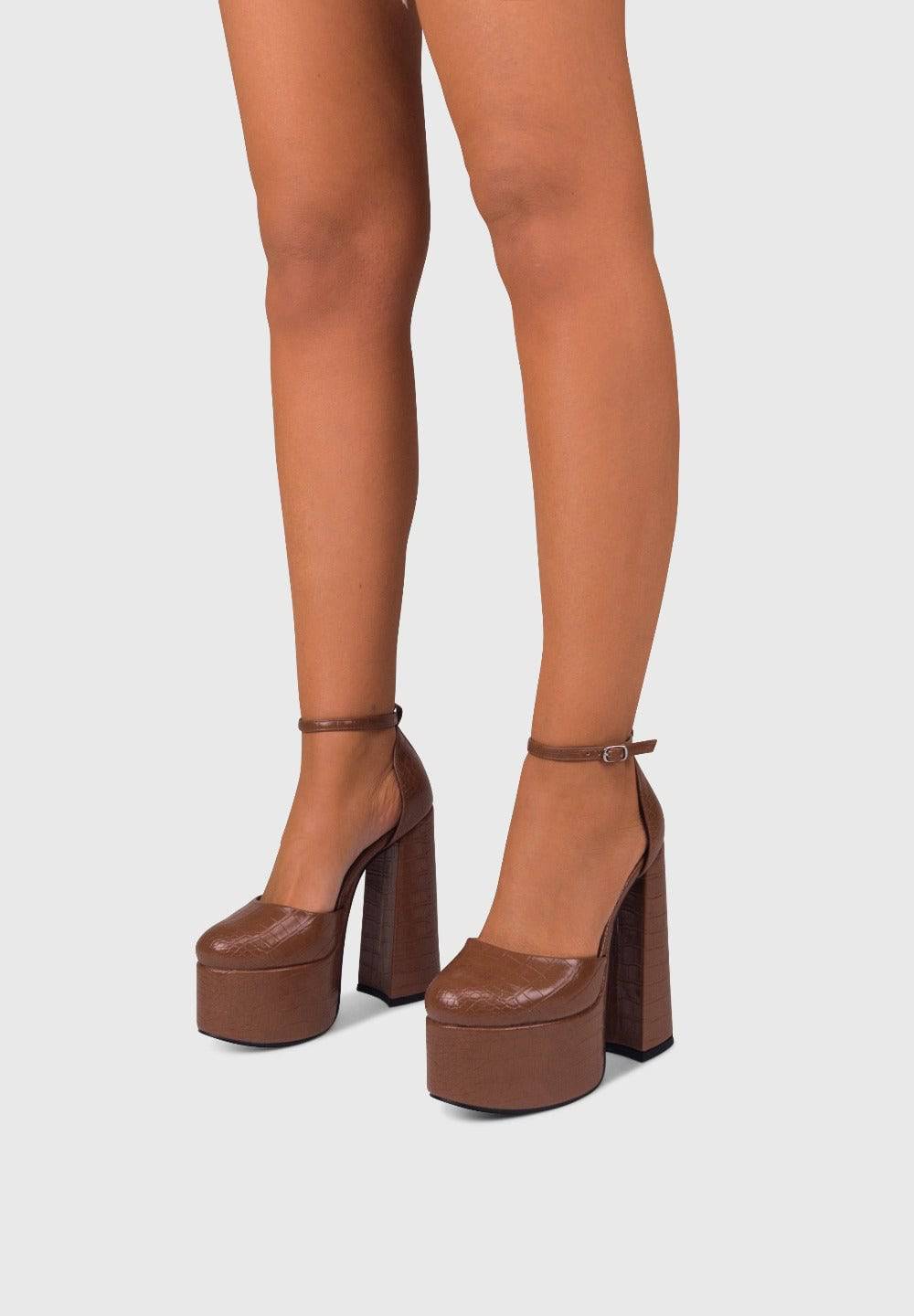 PAMY CHOCO CROC - Décolléte punta tonda plateau alto | ENPOSH