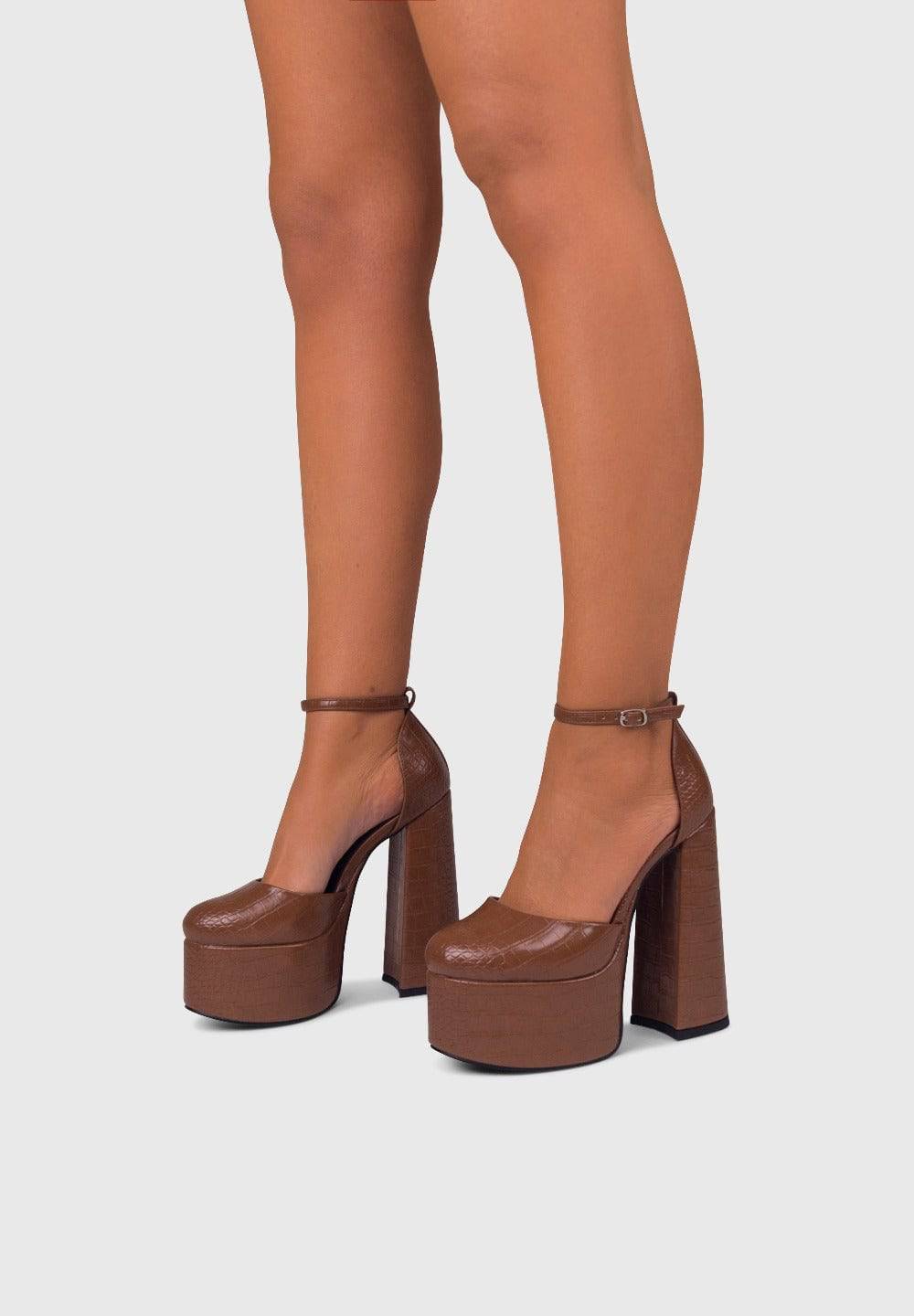 PAMY CHOCO CROC - Décolléte punta tonda plateau alto | ENPOSH
