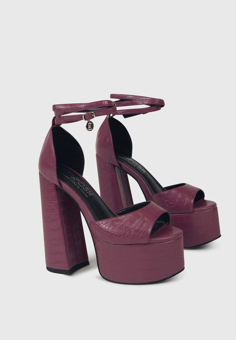 NATY Malva - Sandali plateau alto e lacci in caviglia | ENPOSH